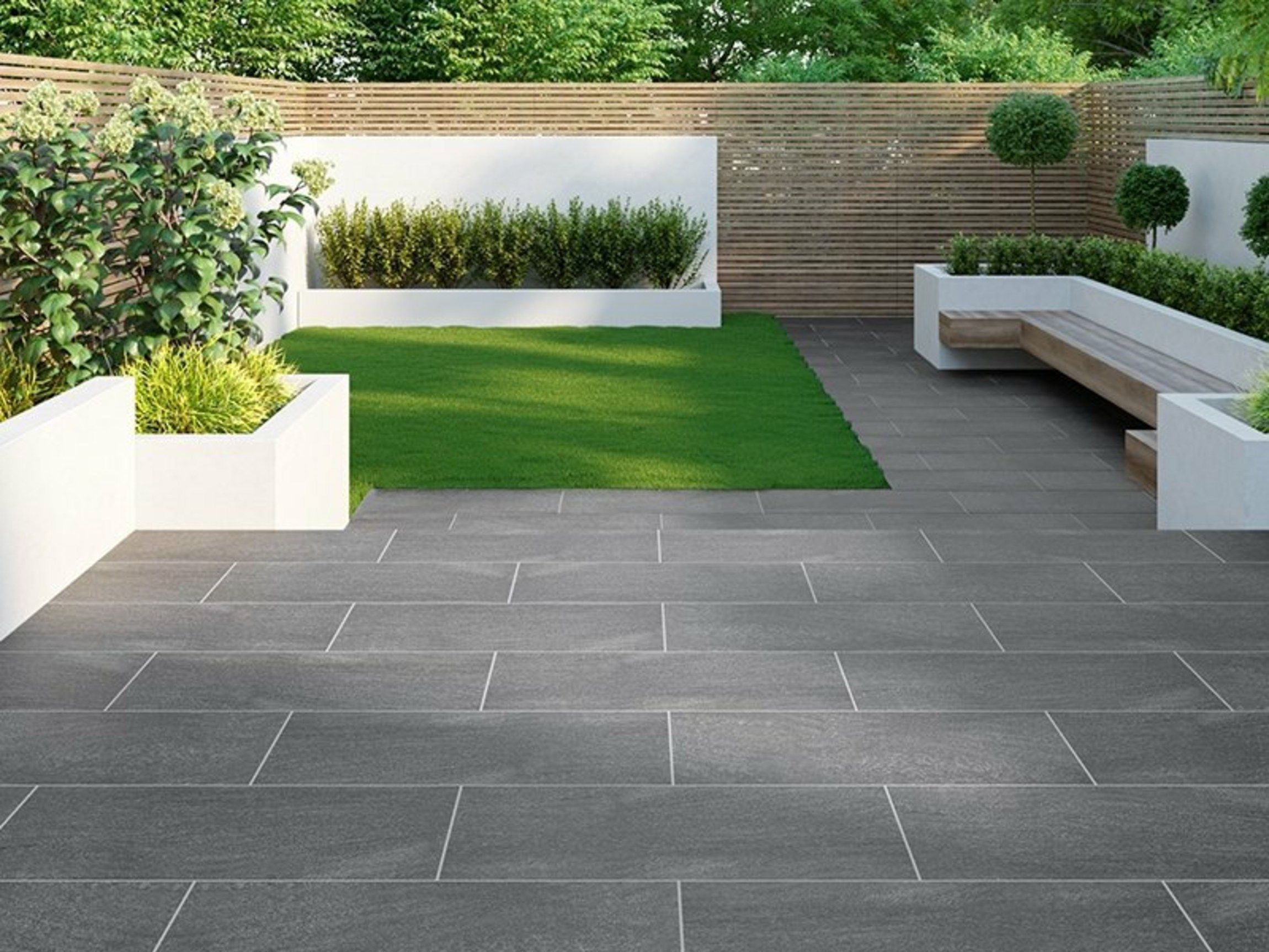 Outdoor slab tiles garden