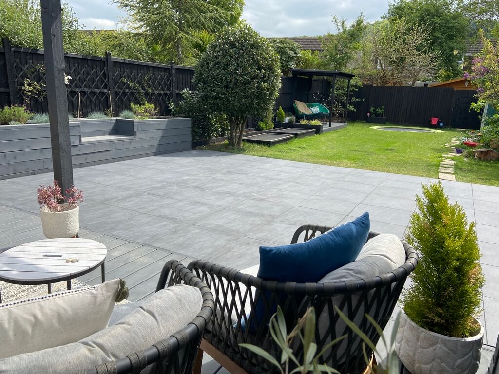 Outdoor slab tiles garden