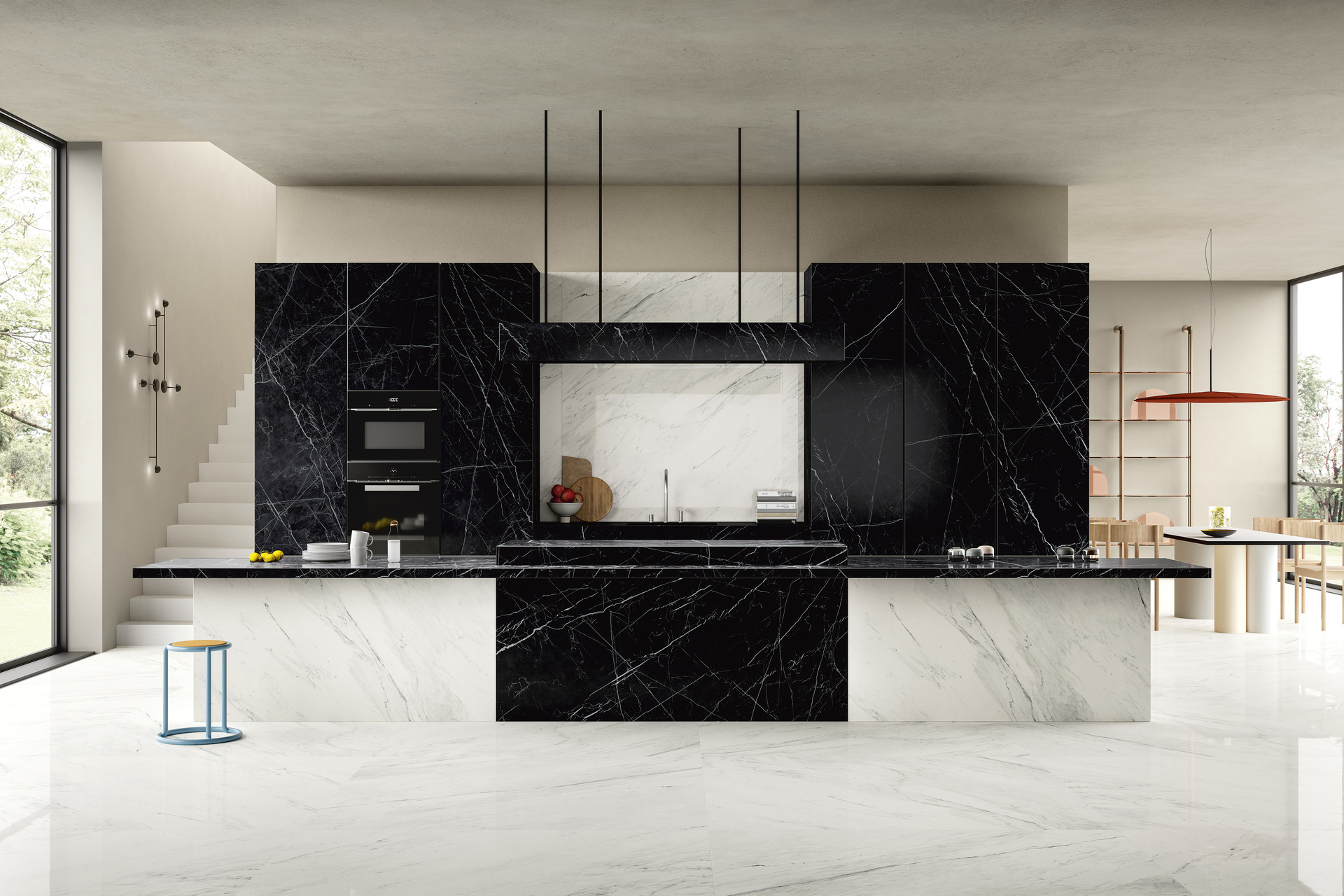 Kitchen slab tiles