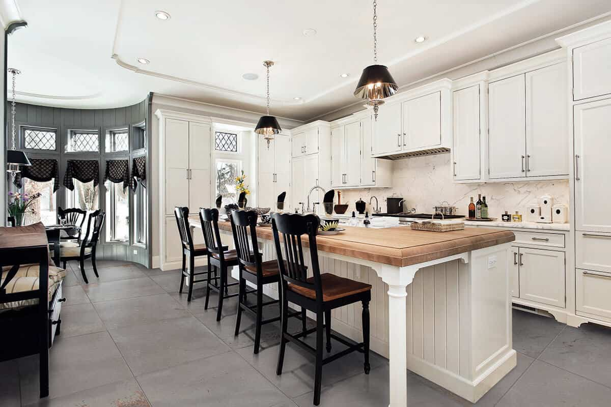  Kitchen island tile flooring 